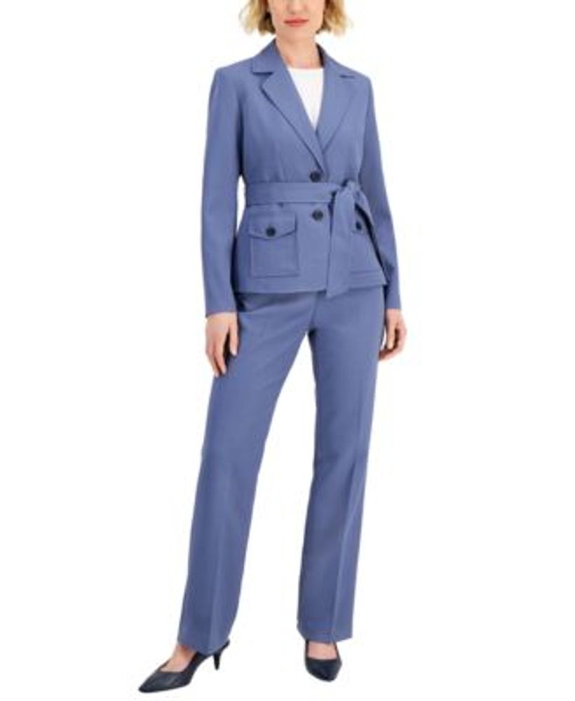 Le Suit Belted Pantsuit Reviews Wear To Work Women Macy's