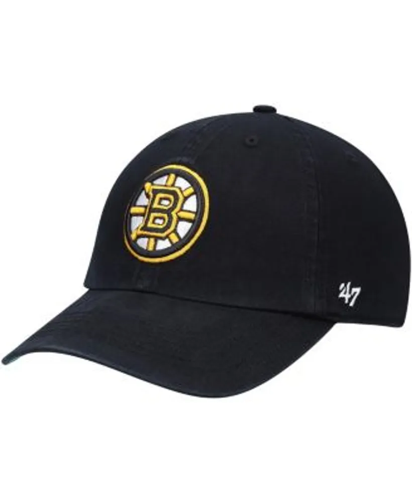 Men's '47 Black Boston Bruins Logo Franchise Fitted Hat