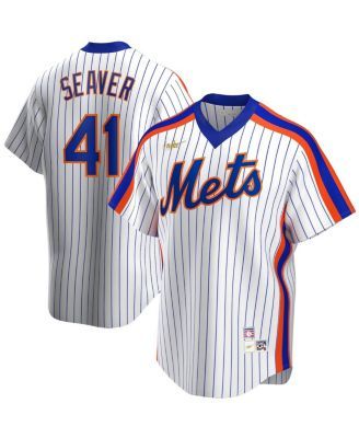 MLB New York Mets Women's Pinstripe 3/4 Sleeve Jersey, White