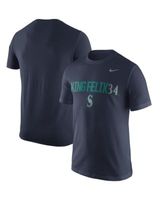 Mens Nike Felix Hernandez Navy Seattle Mariners Nickname Name & Number Performance T-Shirt Size: Small