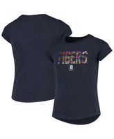Houston Astros New Era Girls Youth Flip Sequin Team V-Neck T-Shirt