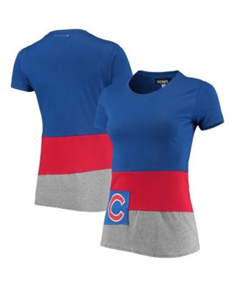 Women's Refried Apparel Royal Chicago Cubs Cropped T-Shirt Size: Medium