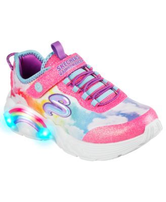 Little Girls S Lights - Rainbow Racer Light-Up Stay-Put Closure Casual Sneakers from Finish Line