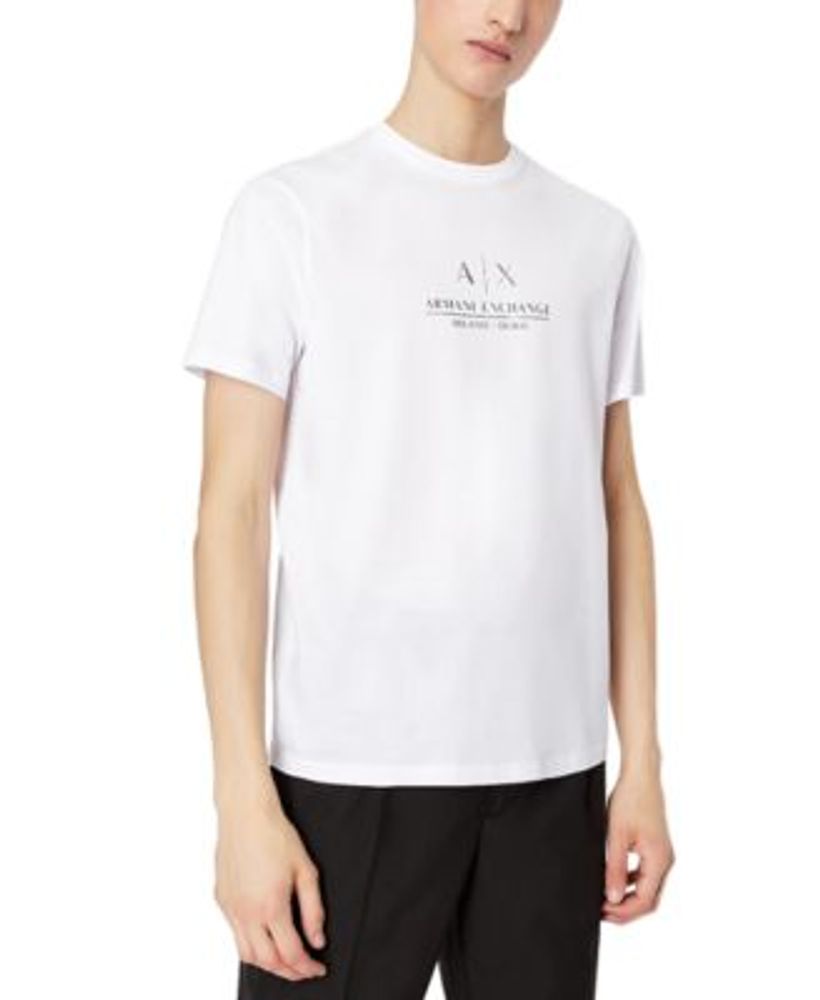 A|X Armani Exchange Men's Silver City Logo T-Shirt | Foxvalley Mall