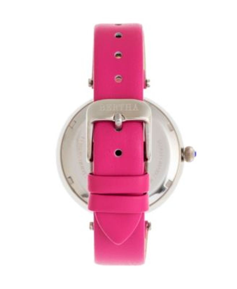 Micah Teal or Pink White Navy Genuine Leather Band Watch, 41mm