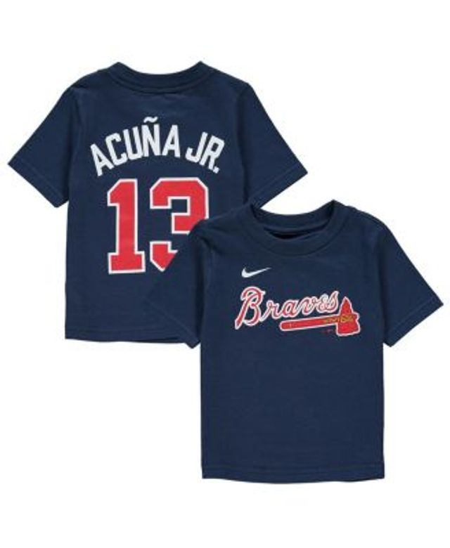 Nike Atlanta Braves Big Boys and Girls Name and Number Player T