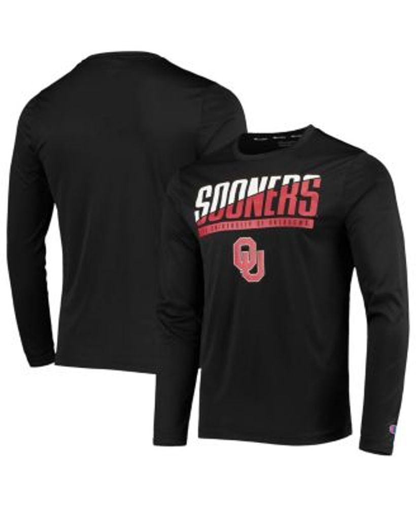 Men's Champion Black Louisville Cardinals Wordmark Slash Long Sleeve T-Shirt Size: Small