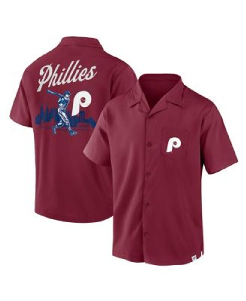 MLB Philadelphia Phillies Men's Button-Down Jersey - S