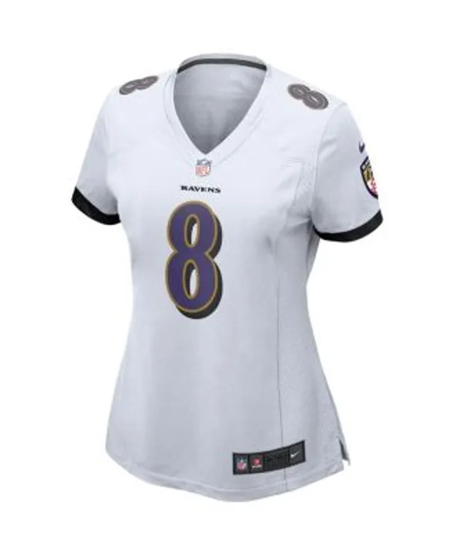 Women's Nike Lamar Jackson Gray Baltimore Ravens Atmosphere Fashion Game  Jersey