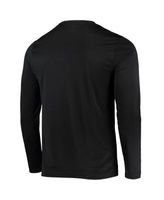 Men's Champion Black Louisville Cardinals Wordmark Slash Long Sleeve T-Shirt