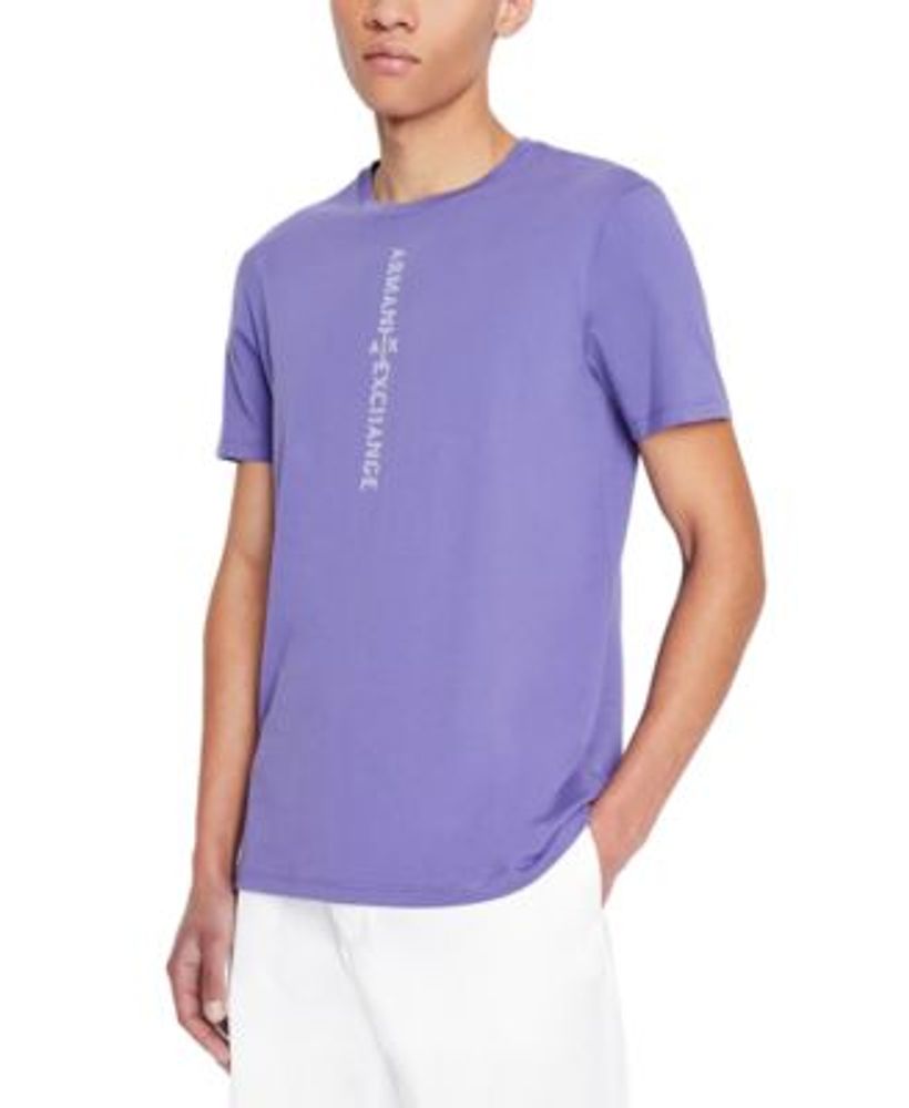 A|X Armani Exchange Men's Slim-Fit Vertical Texture Logo Pima T-Shirt |  Plaza Las Americas