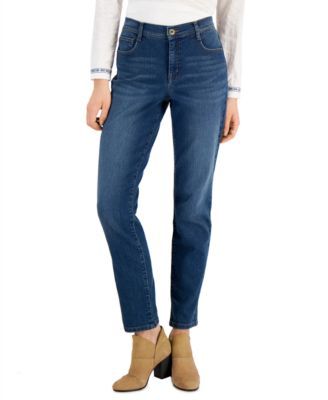 Petite High-Rise Slim-Leg Jeans, Created for Macy's