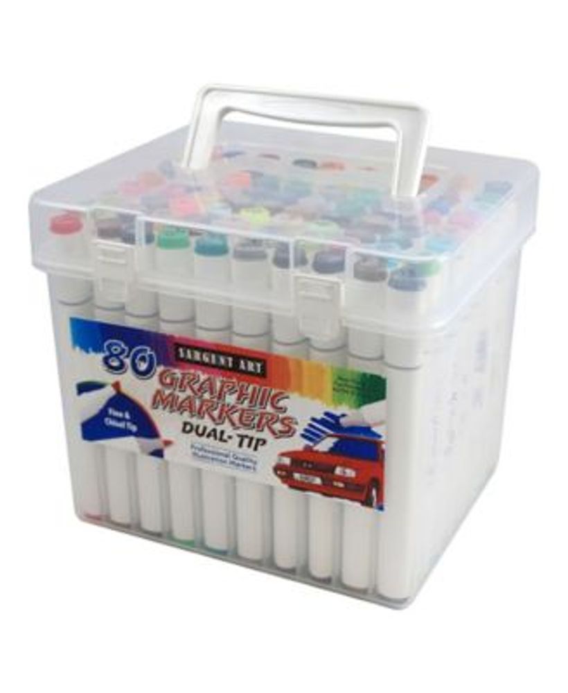 Sargent Art Dual Tip Triangular Marker Set, 80 Piece