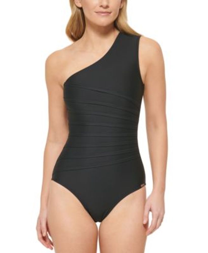 Calvin Klein Women's One-Shoulder Starburst One-Piece Swimsuit | Foxvalley  Mall
