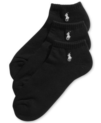 Ralph Lauren Men's Socks, Athletic No-Show 3 Pack