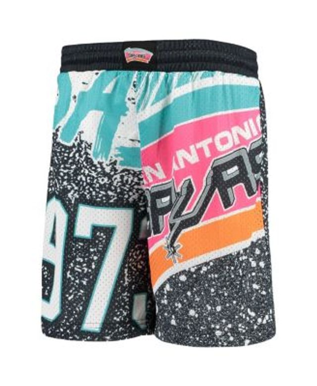 Youth Mitchell & Ness Black Miami Heat Hardwood Classics Jumbotron Shorts