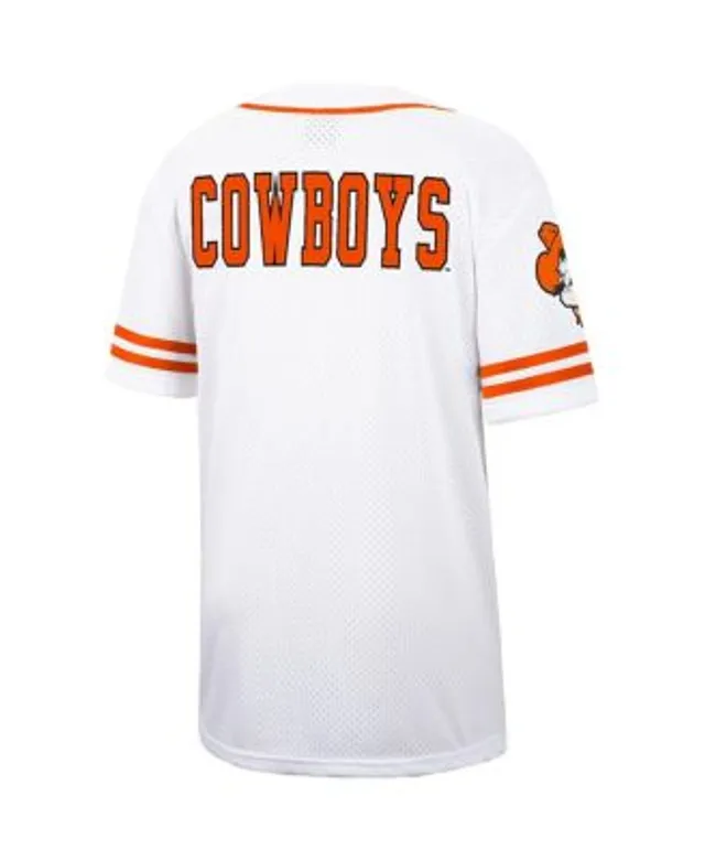 Men's Colosseum Black Oklahoma State Cowboys Free Spirited Mesh Button-Up Baseball  Jersey