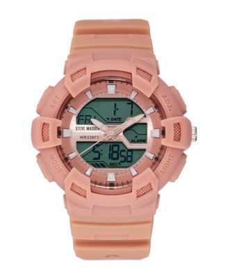 Women's Light Pink Plastic Strap Digital Watch, 50mm