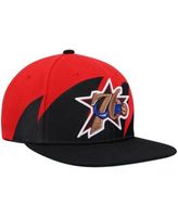 Men's Mitchell & Ness Gold/Red Houston Rockets Hardwood Classics Sharktooth Snapback  Hat