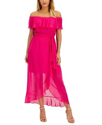 Ruffle Off-The-Shoulder Maxi Dress