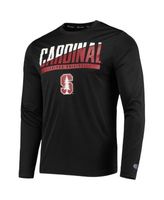 Men's Champion Black Louisville Cardinals Wordmark Slash Long Sleeve T-Shirt Size: Small