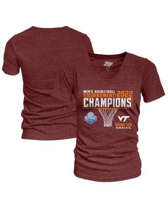 Women's Maroon Virginia Tech Hokies 2022 ACC Men's Basketball Conference Tournament Champions V-Neck T-shirt