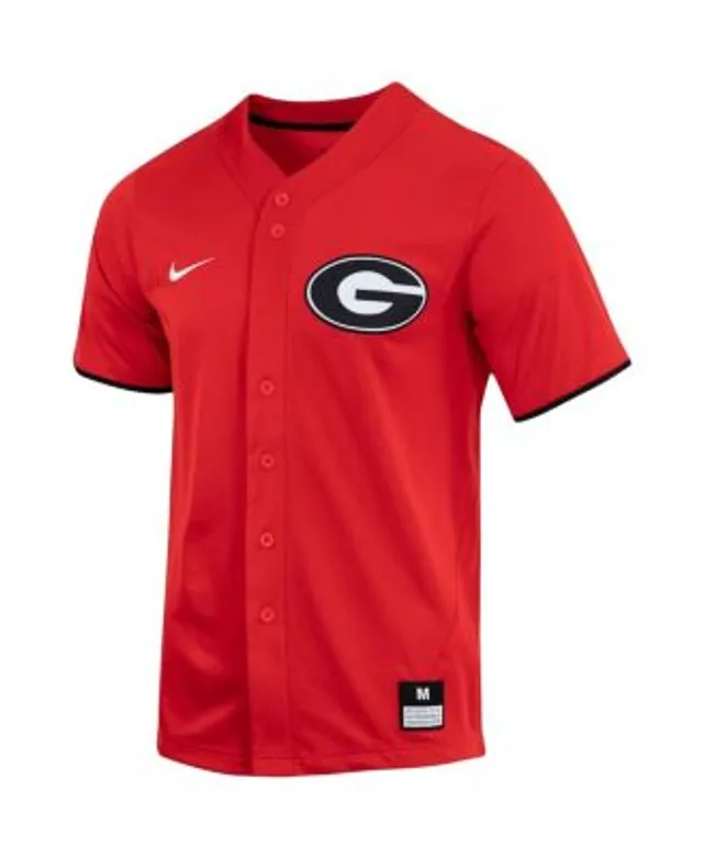 Nike Men's Georgia Bulldogs Black Full Button Replica Baseball Jersey, Small