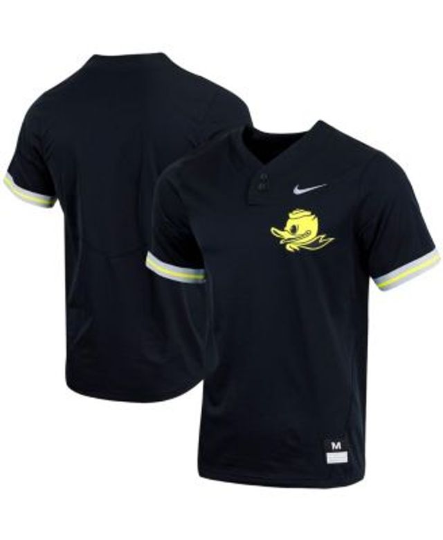 Men's Nike Black Oregon Ducks Replica Two-Button Baseball Jersey 