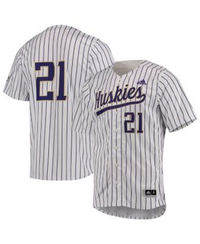 21 Washington Huskies adidas Button-Up Baseball Jersey - Purple