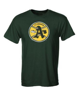 Nike Women's Green, Gray Oakland Athletics Cooperstown Collection Logo Tri-Blend Mid V-Neck T-Shirt