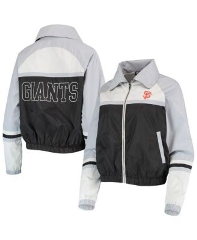 The Wild Collective Women's New York Giants Colorblock Blue Track Jacket