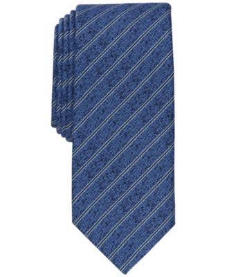 Men's Slim Textured Stripe Tie, Created for Macy's 