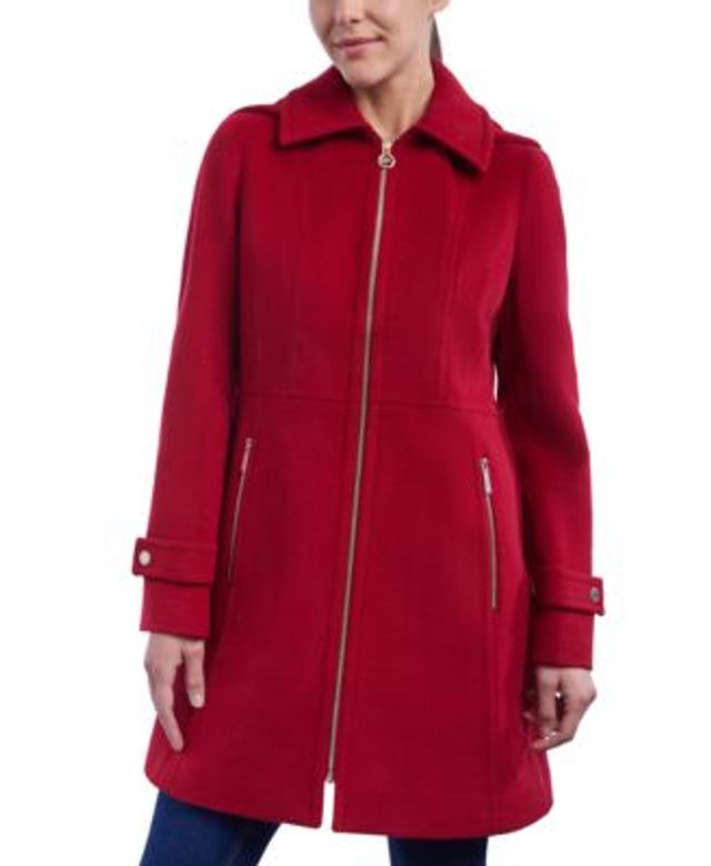 Michael Kors Women's Hooded Notched-Collar Coat | Connecticut Post Mall