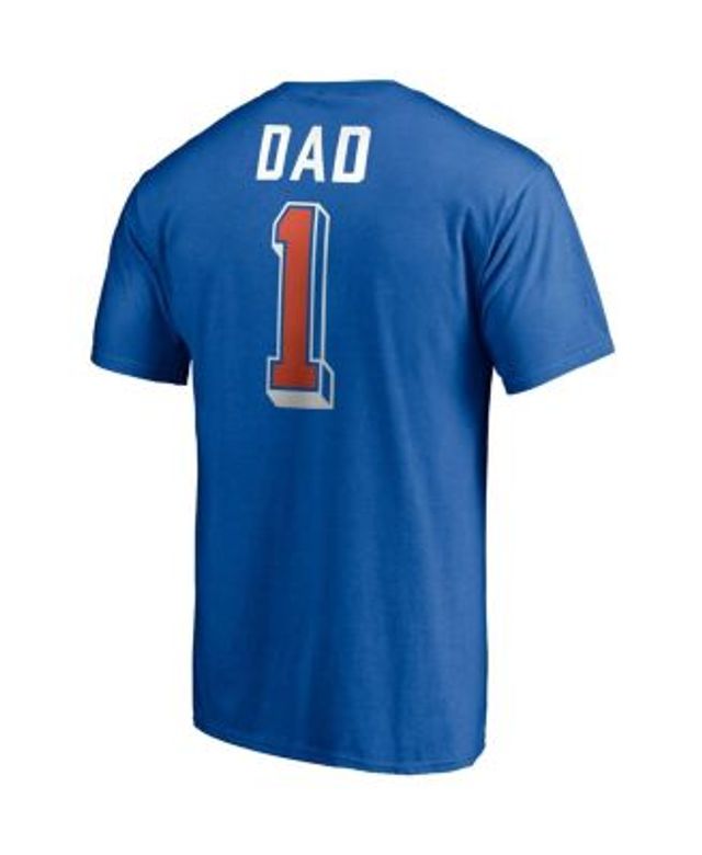 Men's Fanatics Branded Heathered Gray Chicago Cubs Number One Dad Team T-Shirt