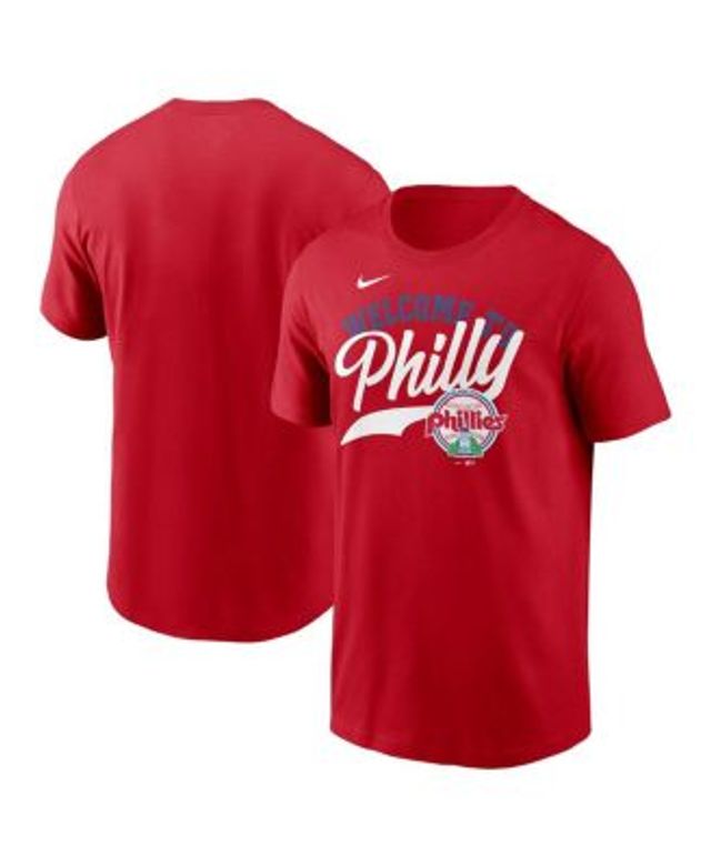 Nike Men's Red Philadelphia Phillies Wordmark Velocity Performance T-shirt