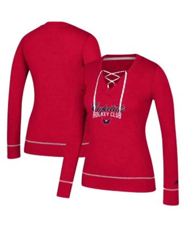 Women's Fanatics Branded Red Tampa Bay Buccaneers Spirit Jersey Lace-Up V-Neck Long Sleeve T-Shirt