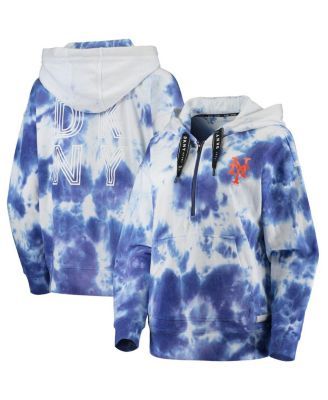 DKNY Women's White, Black Pittsburgh Steelers Dakota Oversized Tie-Dye  Half-Zip Hoodie