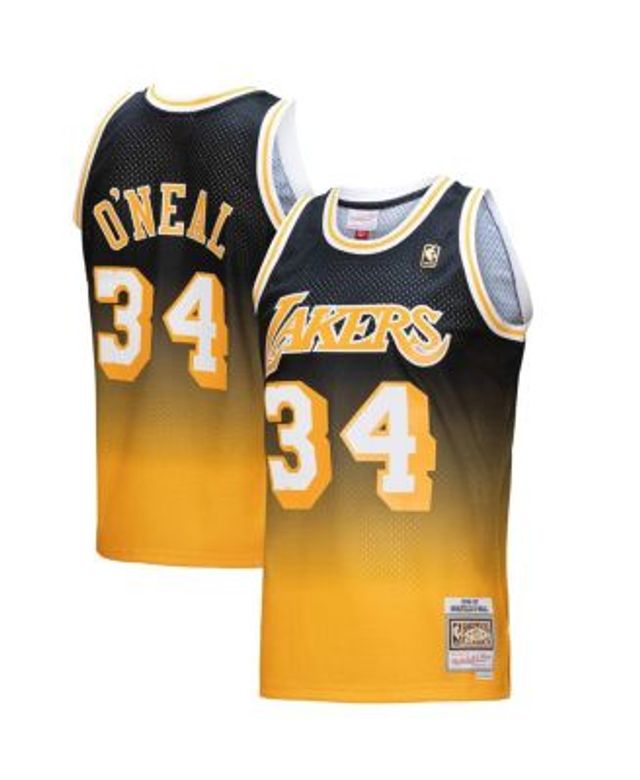 Mitchell & Ness Shaquille O'Neal Gold Los Angeles Lakers 2000 NBA Finals Hardwood Classics Authentic