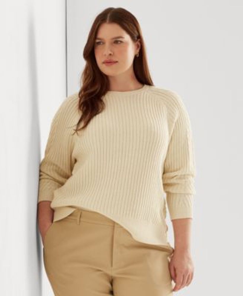 Lauren Ralph Lauren Plus-Size Linen-Blend Sweater | Connecticut Post Mall