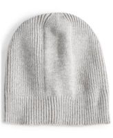 Men's Dressy Solid Ribbed-Knit Beanie, Created for Macy's