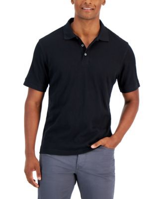 Men's Stretch Textured Stripe Jacquard Polo Shirt, Created for Macy's