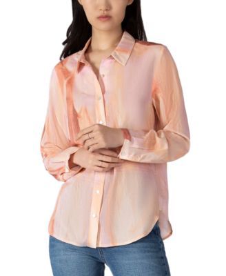 Women's Printed Button-Down Shirt