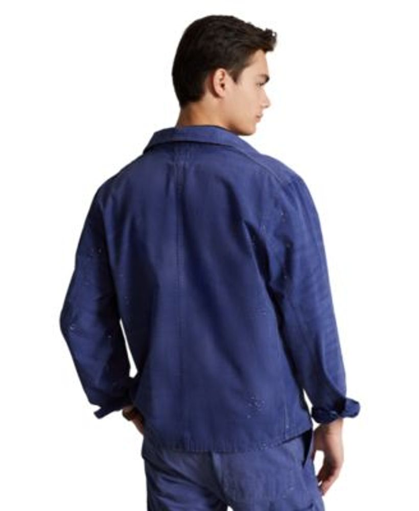 Men's Distressed Denim Chore Jacket