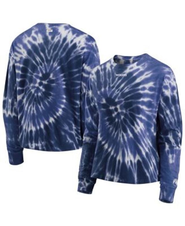 Lids Dallas Cowboys WEAR by Erin Andrews Women's Tie-Dye Cropped Long  Sleeve T-Shirt - Navy