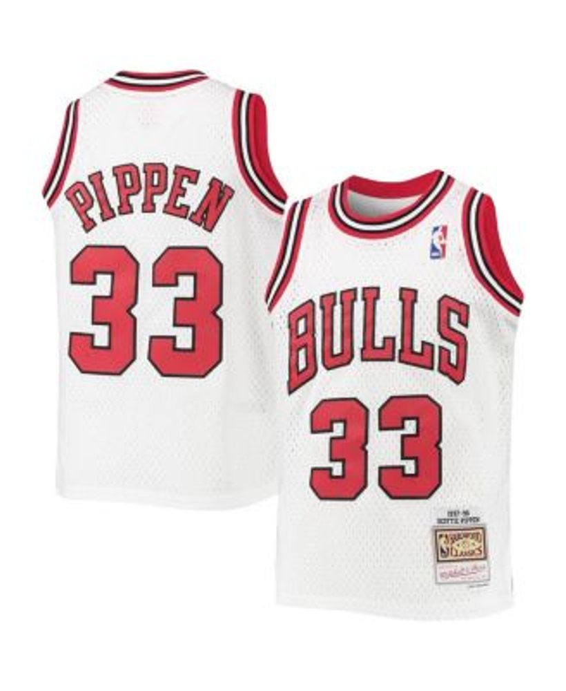 Men's Chicago Bulls Scottie Pippen Mitchell & Ness White Out