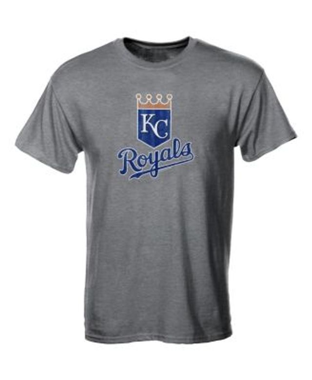 Youth Kansas City Royals Gray Distressed Logo T-Shirt