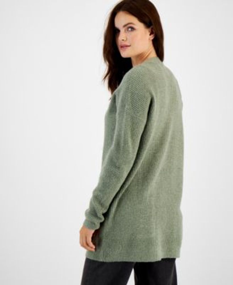 Juniors' Two-Pocket Long Sleeve Cardigan Sweater