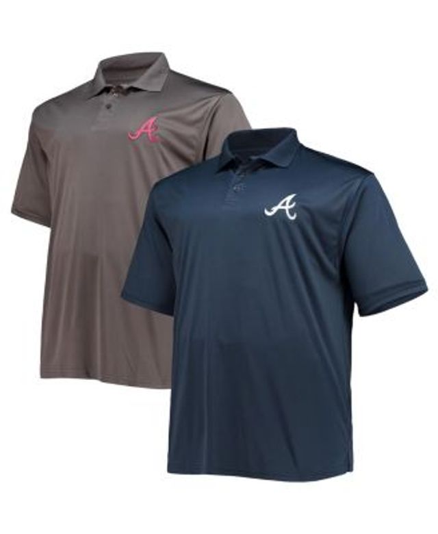 Profile Men's Navy, Charcoal Atlanta Braves Big and Tall Two-Pack Polo  Shirt Set