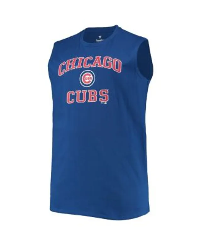 Men's Heathered Gray Chicago Cubs Big & Tall Jersey Muscle Tank Top