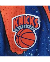 Men's Mitchell & Ness Blue New York Knicks 1991 Hardwood Classics 75th Anniversary Swingman Shorts